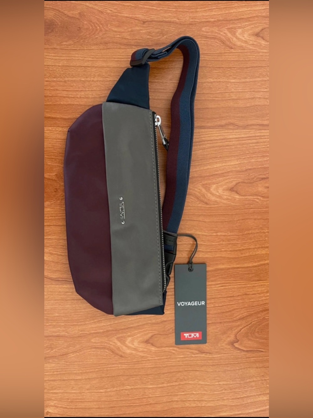TUMI Voyageur belt Bag - Navy, Gray & Burgundy